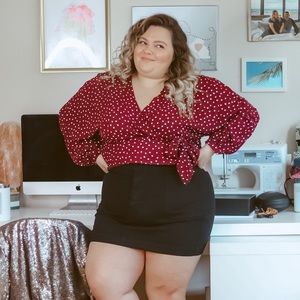 Black Denim Mini Skirt